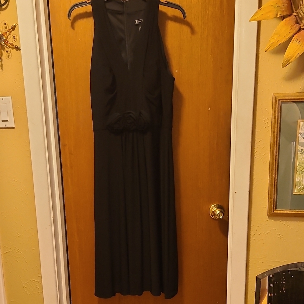 Jessica Howard Black Halter Sheath Midi Dress